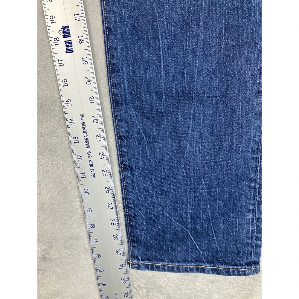 J.Crew Flex Slim Mens Jeans 35x32* Blue Denim 5 Pocket Stretch Preppy